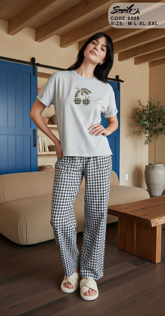 Summer women pajama smile pant 6008