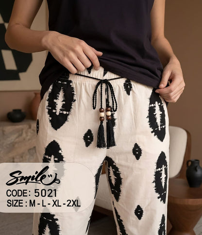 Summer women pajama smile 5021