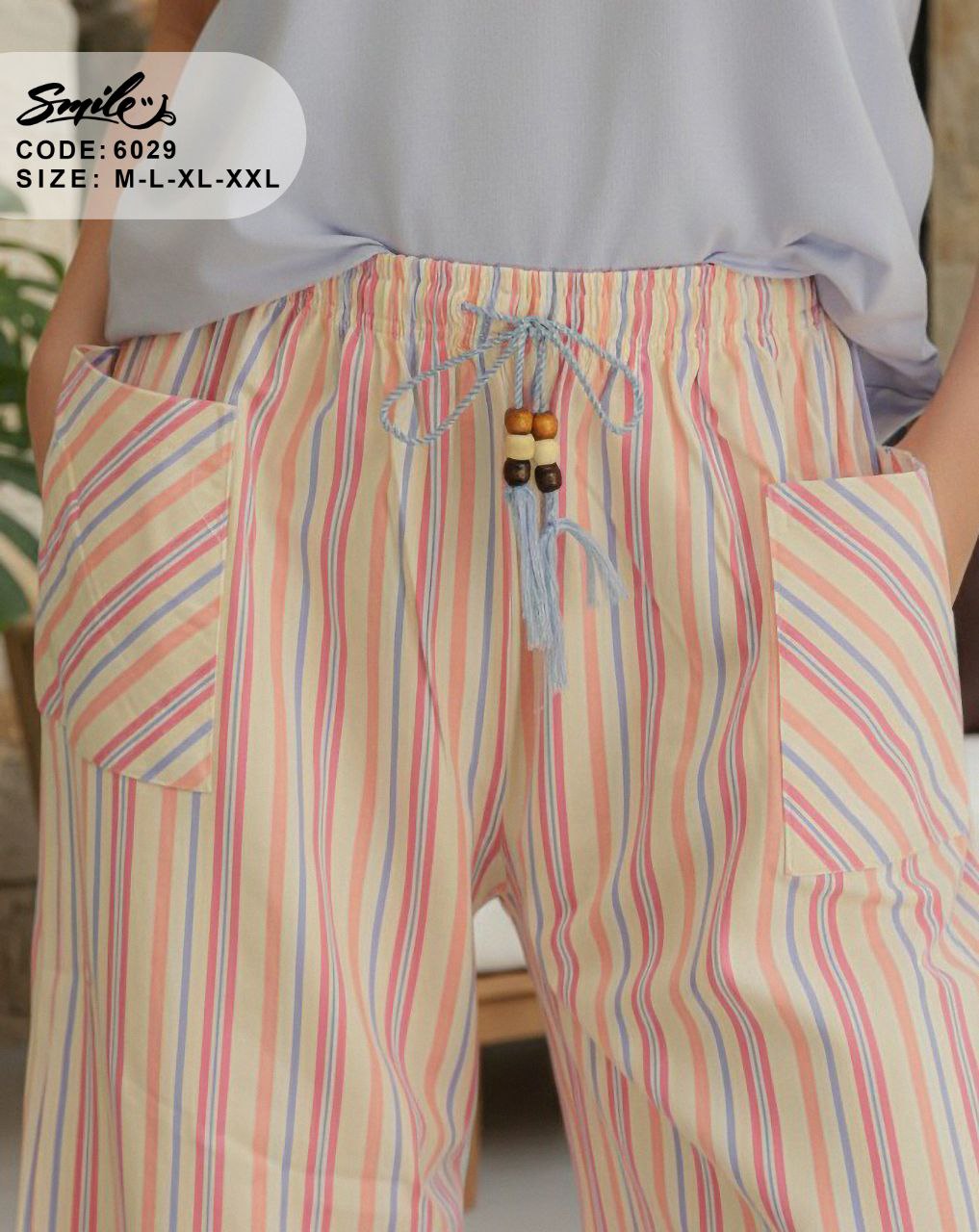 Summer women pajama smile pant 6029