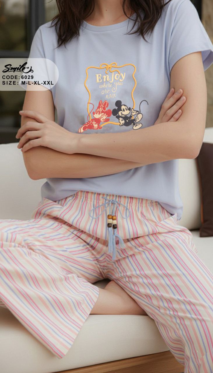 Summer women pajama smile pant 6029
