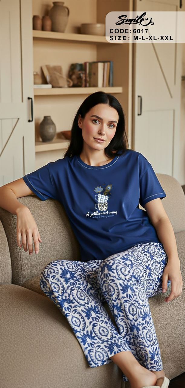 Summer women pajama smile pant 6017