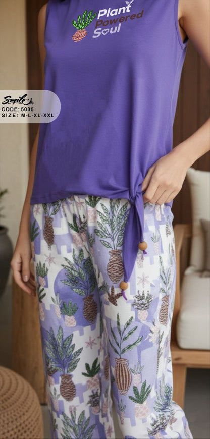 Summer women pajama smile 5005