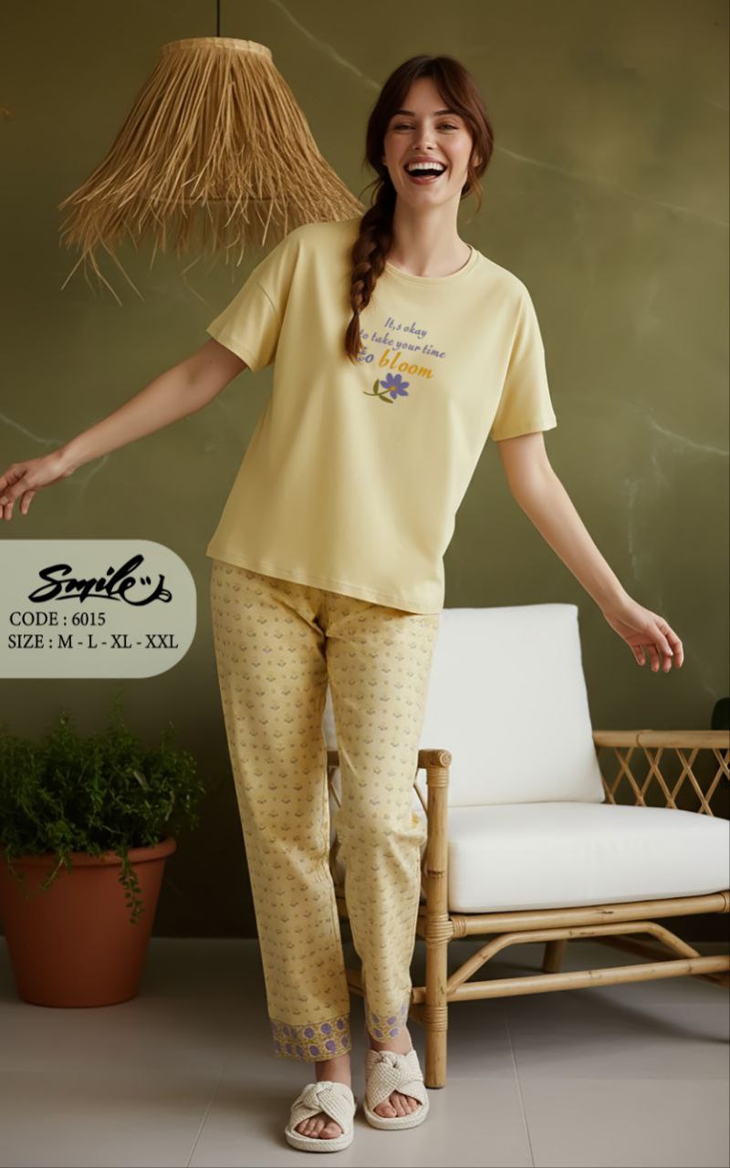 Summer women pajama smile pant 6015