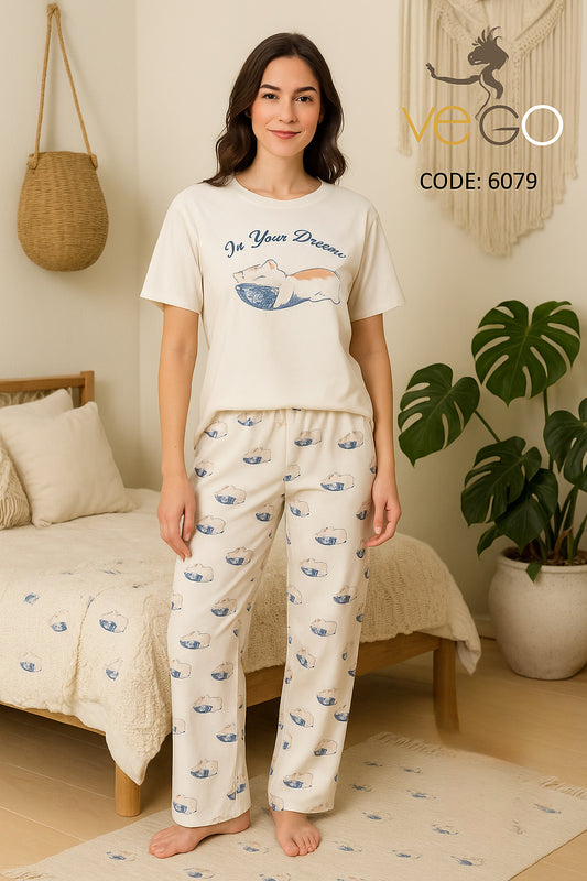 Summer women pajama smile pant