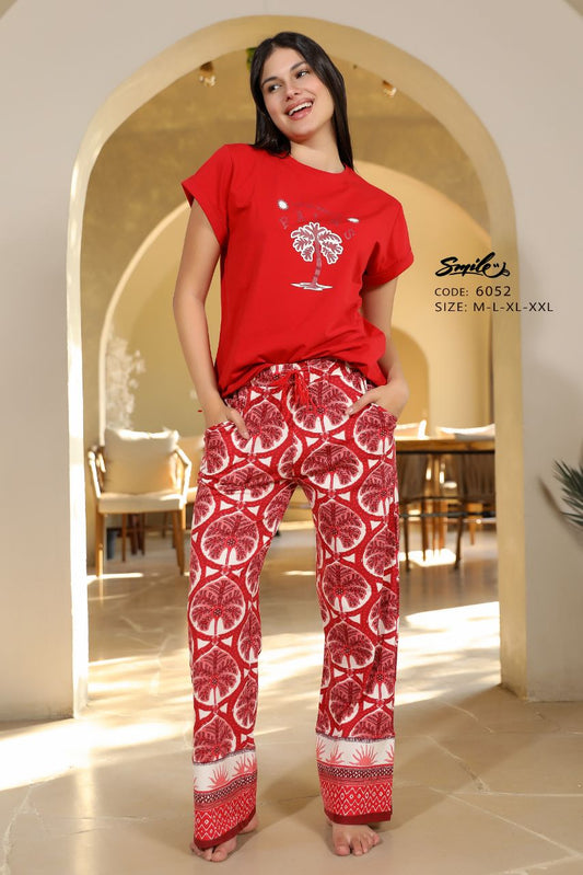 Summer women pajama smile pant