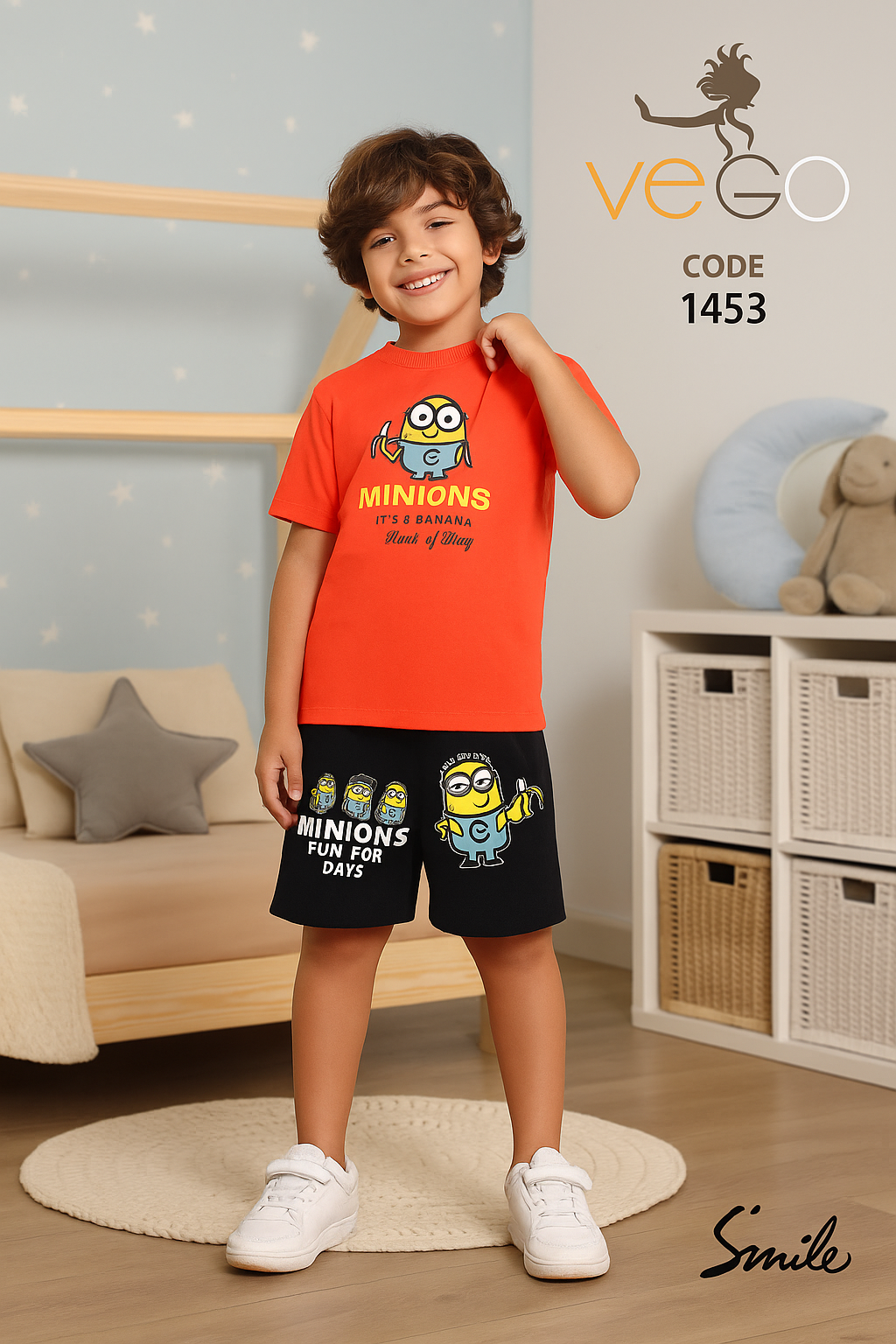 Summer boy pajama سمايل 1453