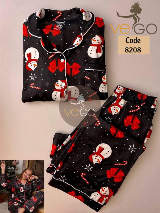 Winter women pajama smile 8208