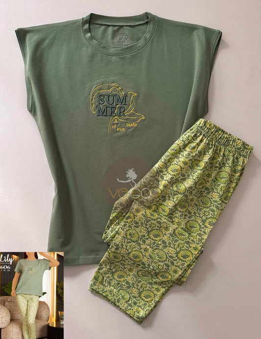 Summer women pajama lily pant