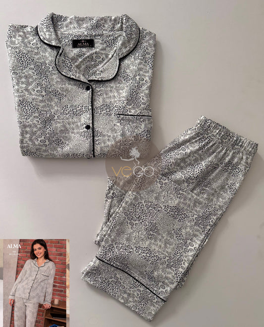 Summer women pajama alma long sleeve