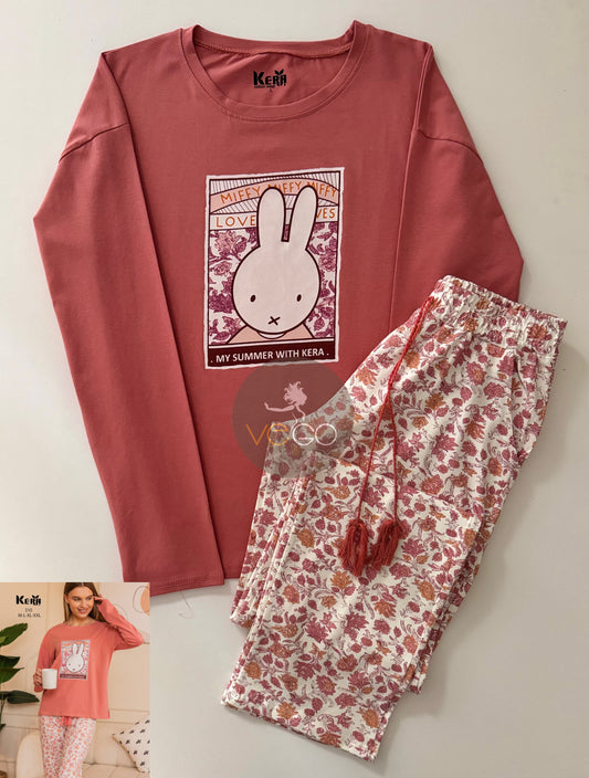 Summer women pajama kera long sleeve
