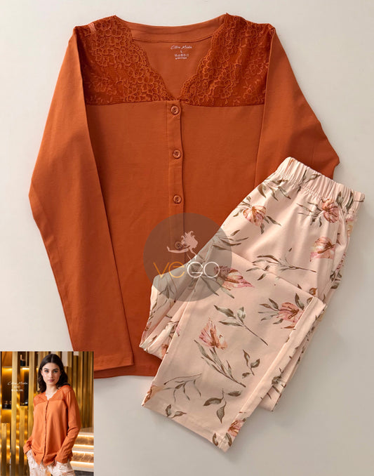 Summer women pajama citra moda long sleeve