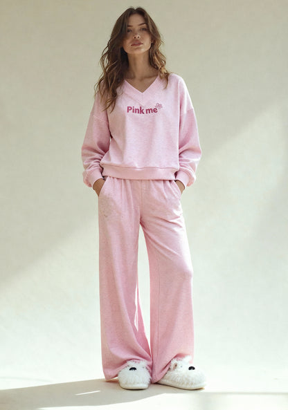 Winter women pajama smile 6235