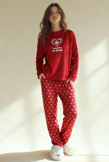 Winter women pajama smile 6243