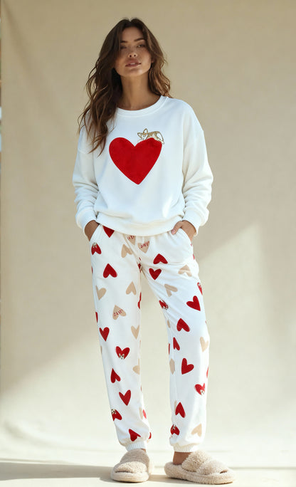 Winter women pajama smile 6247