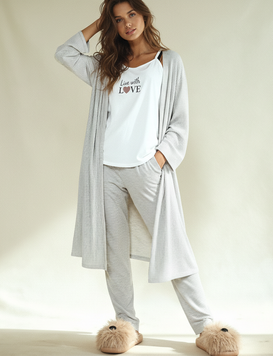 Winter women pajama smile 7278