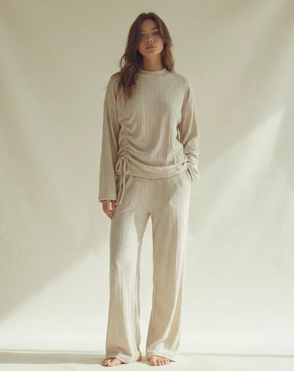 Winter women pajama smile 6225