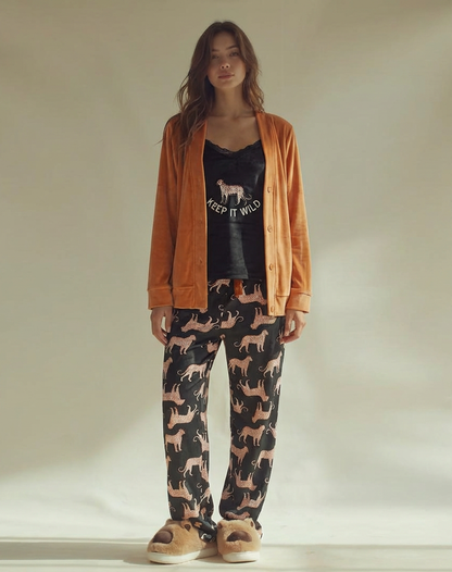 Winter women pajama smile 7212