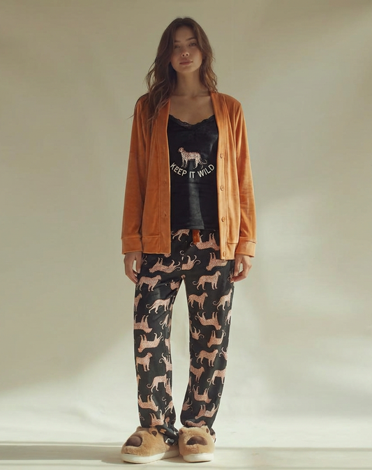 Winter women pajama smile 7212