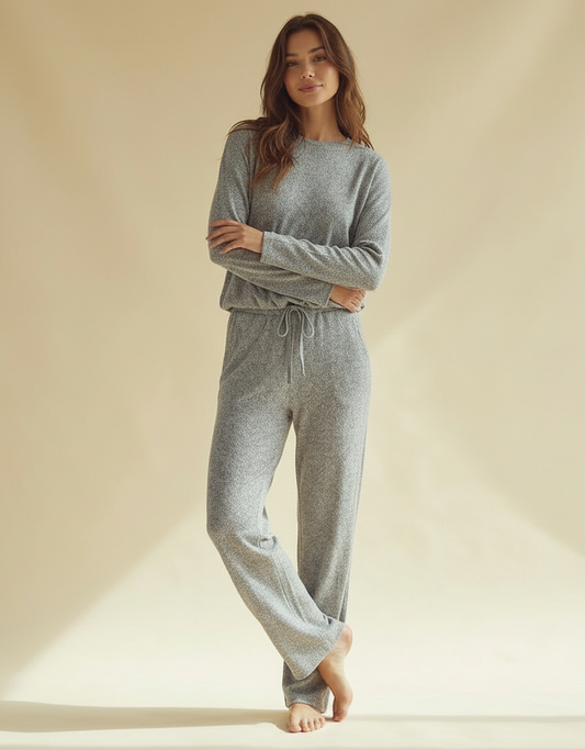Winter women pajama smile 6237