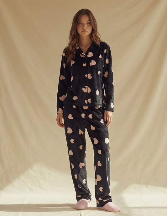 Winter women pajama smile 8861