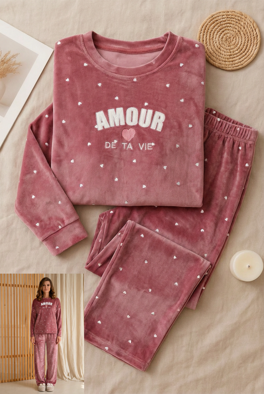 Winter women pajama smile 6311