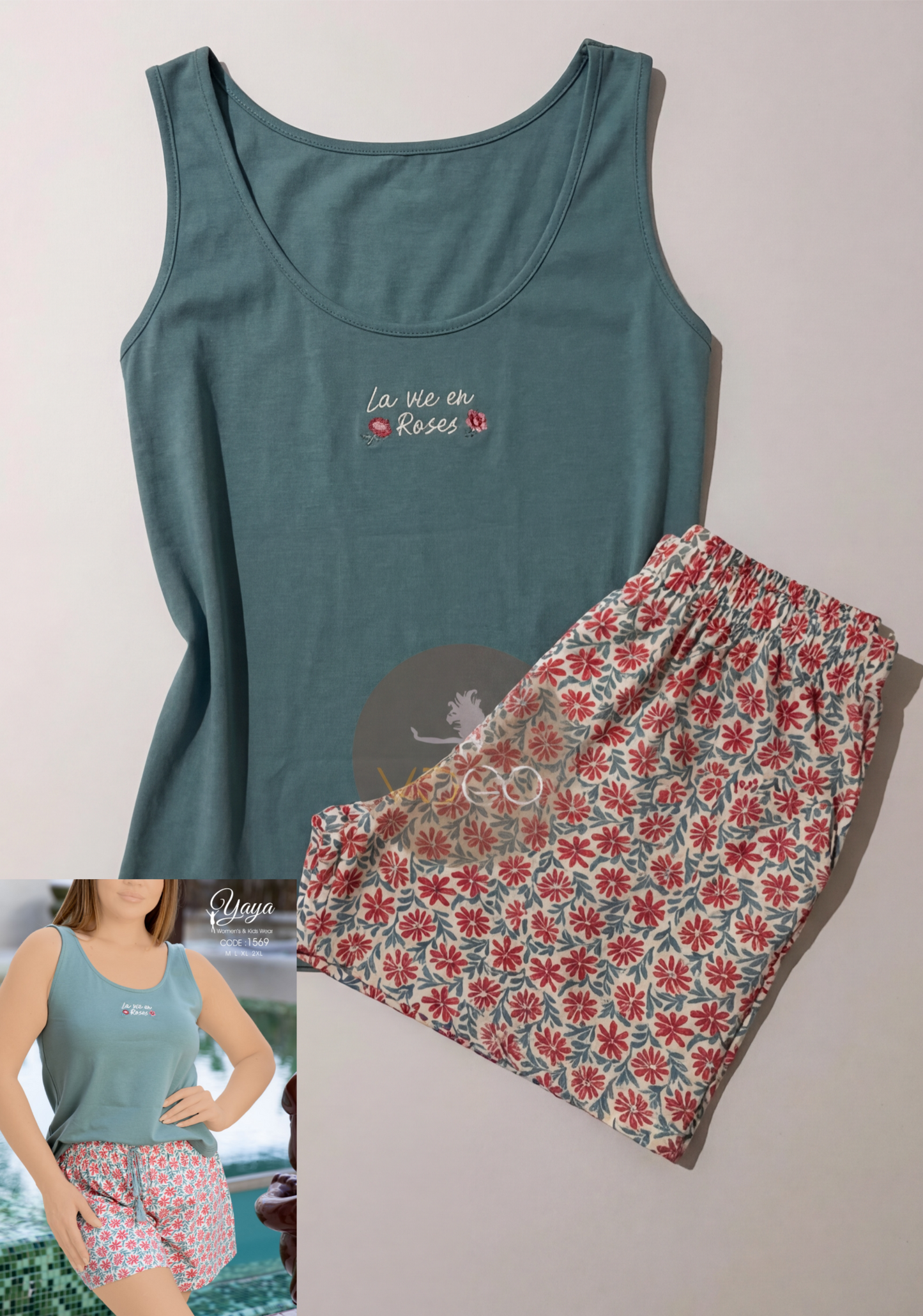 Summer women pajama yaya short 1569