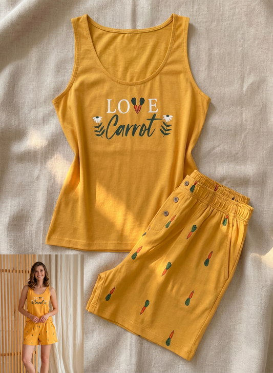 Summer women pajama smile short 4059