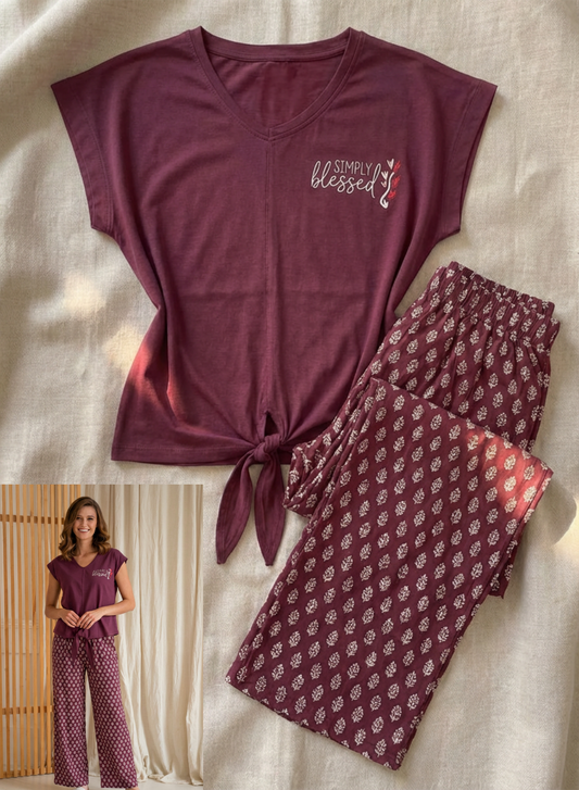 Summer women pajama smile pant 6022