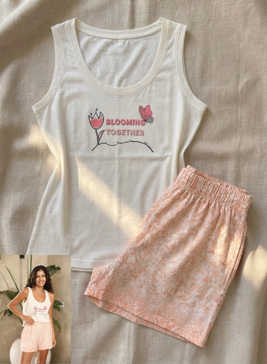 Summer women pajama smile short 4103