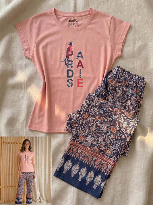 Summer women pajama smile pant 6073-9073