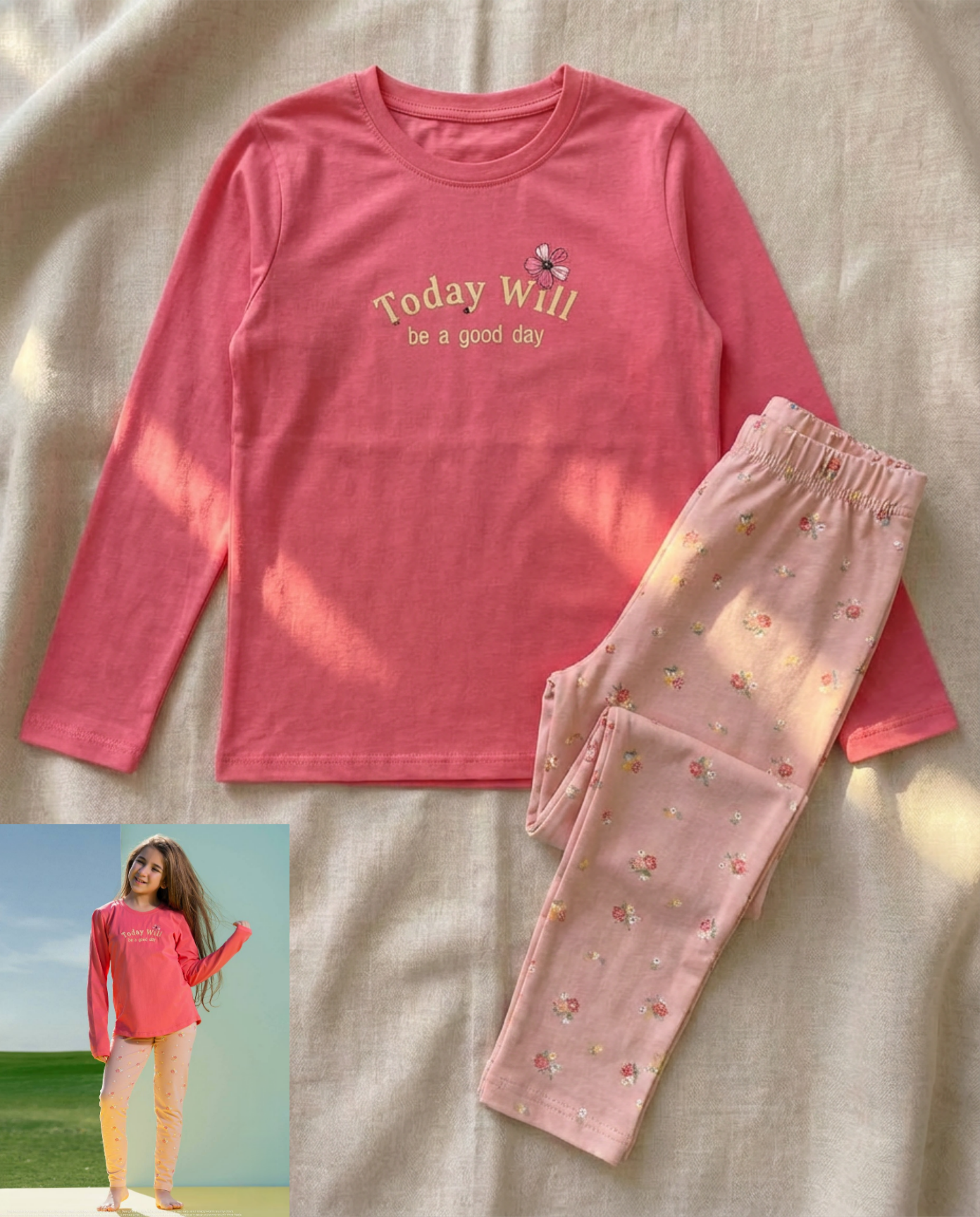 Summer girl pajama moana 3274-4274 long sleeves