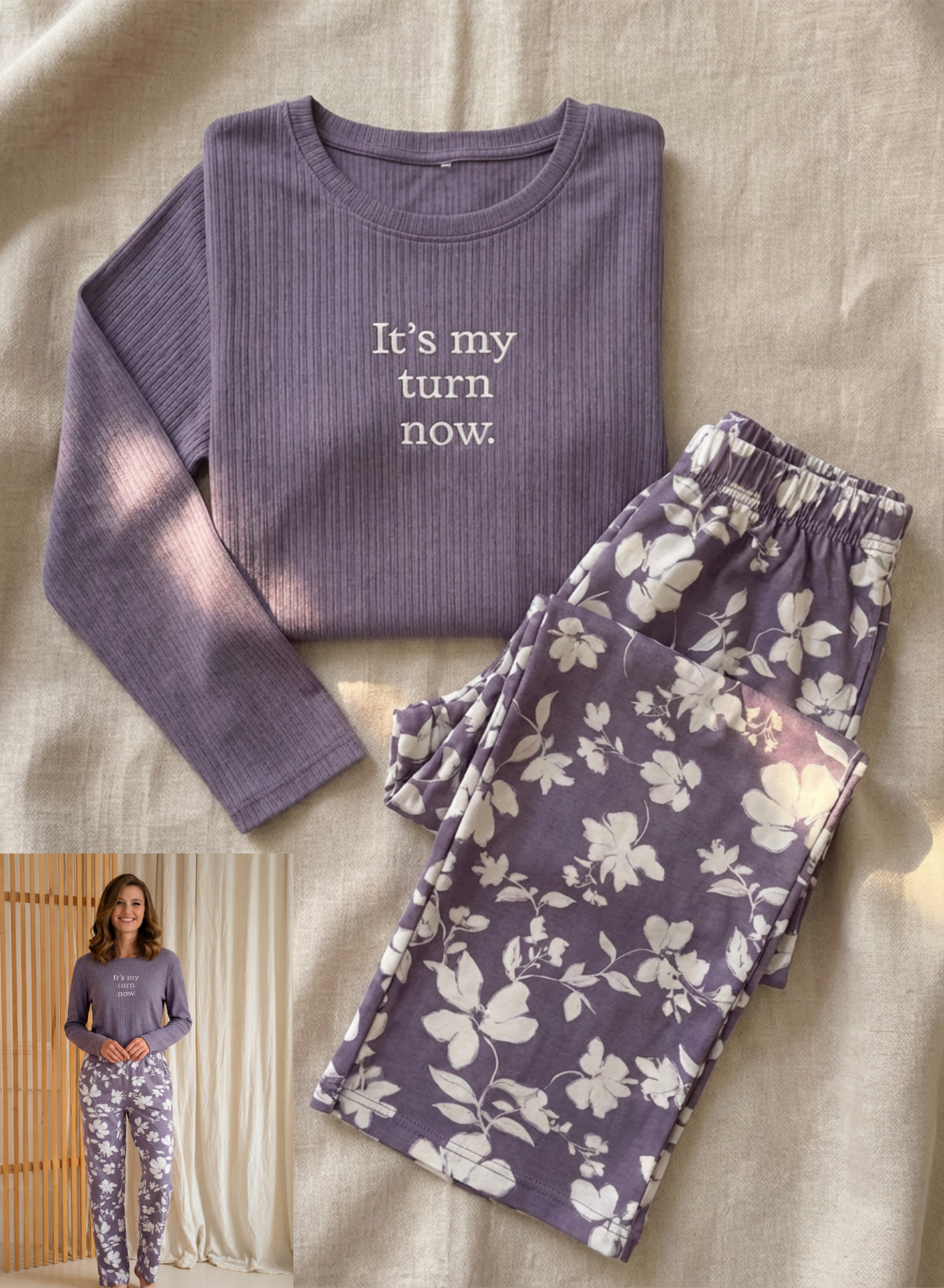 Summer women pajama mimo long sleeves 2015