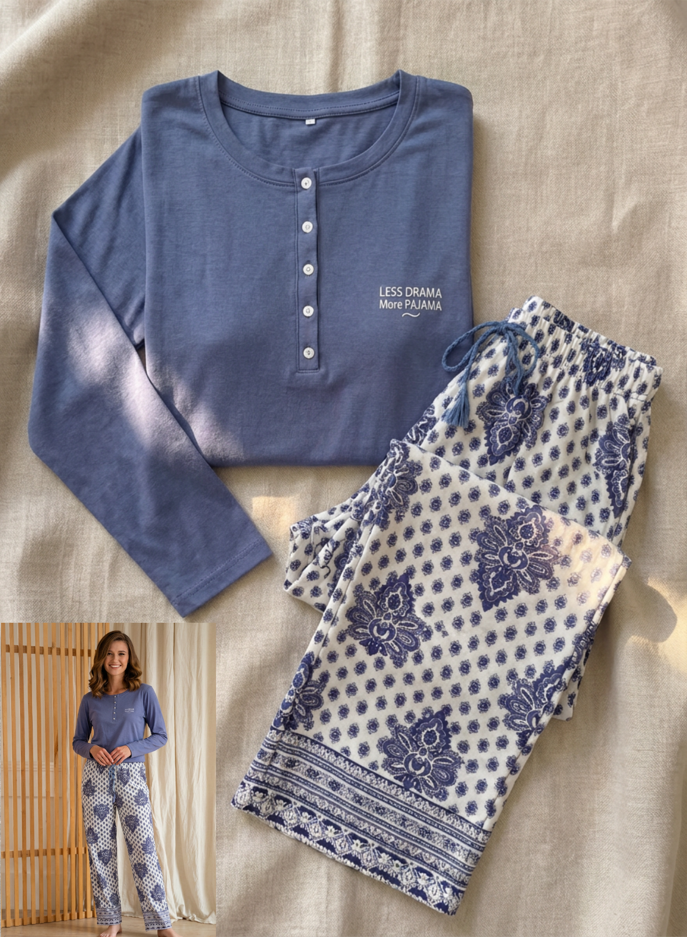 Summer women pajama mimo long sleeves 2007