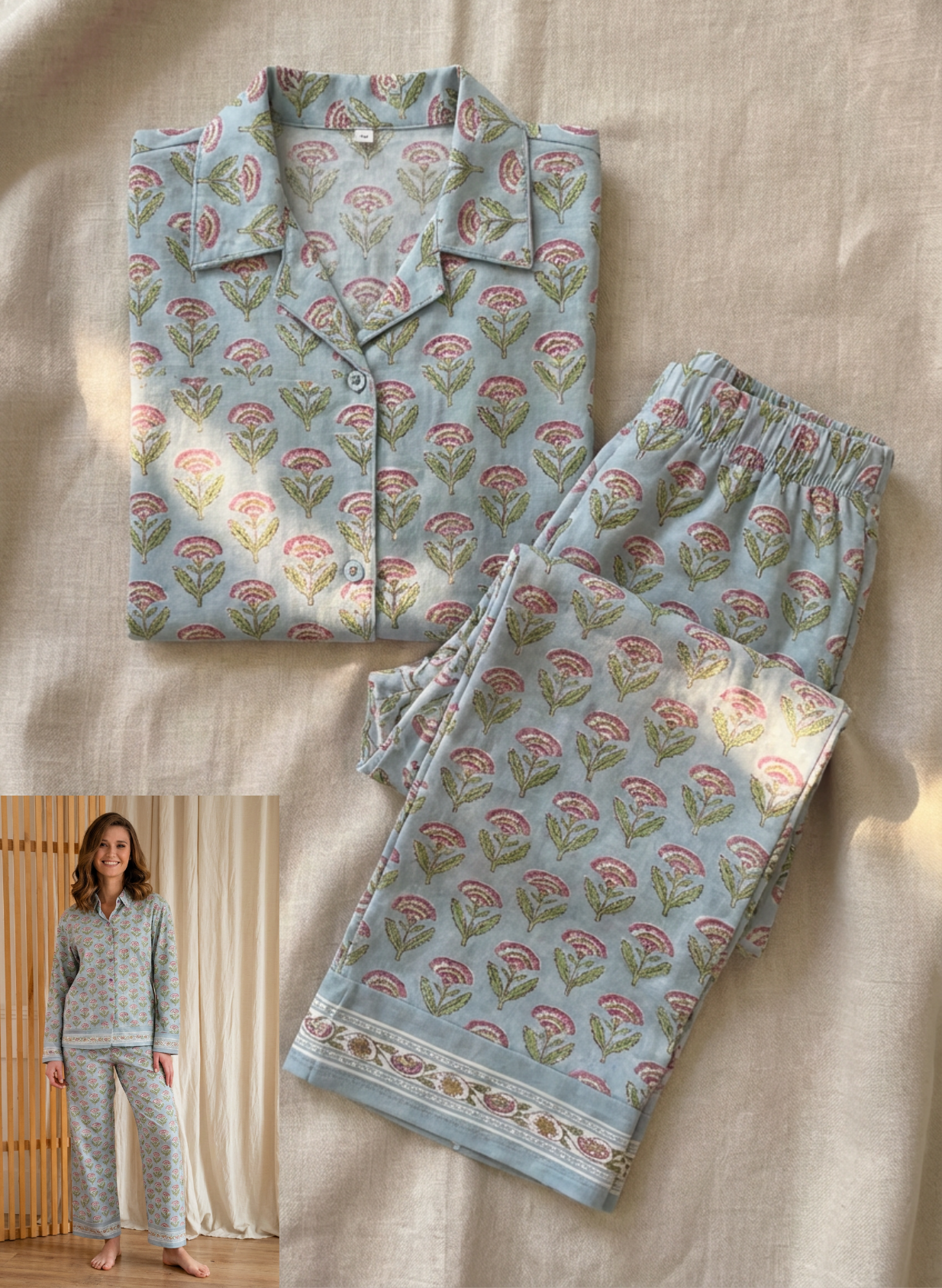 Summer women pajama mimo long sleeves 2023