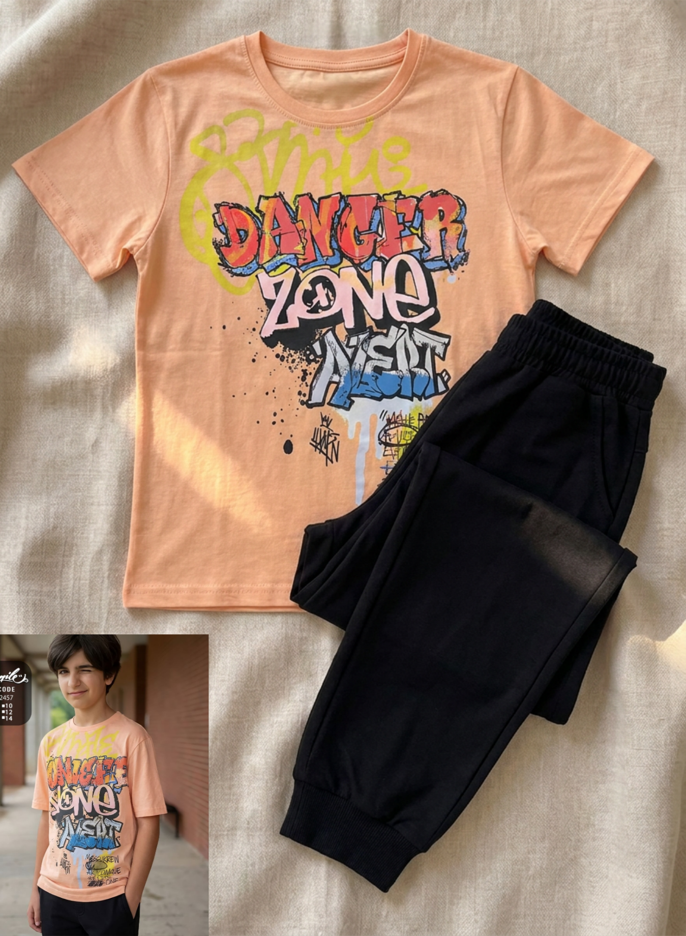 Summer boy pajama smile 1457-2457