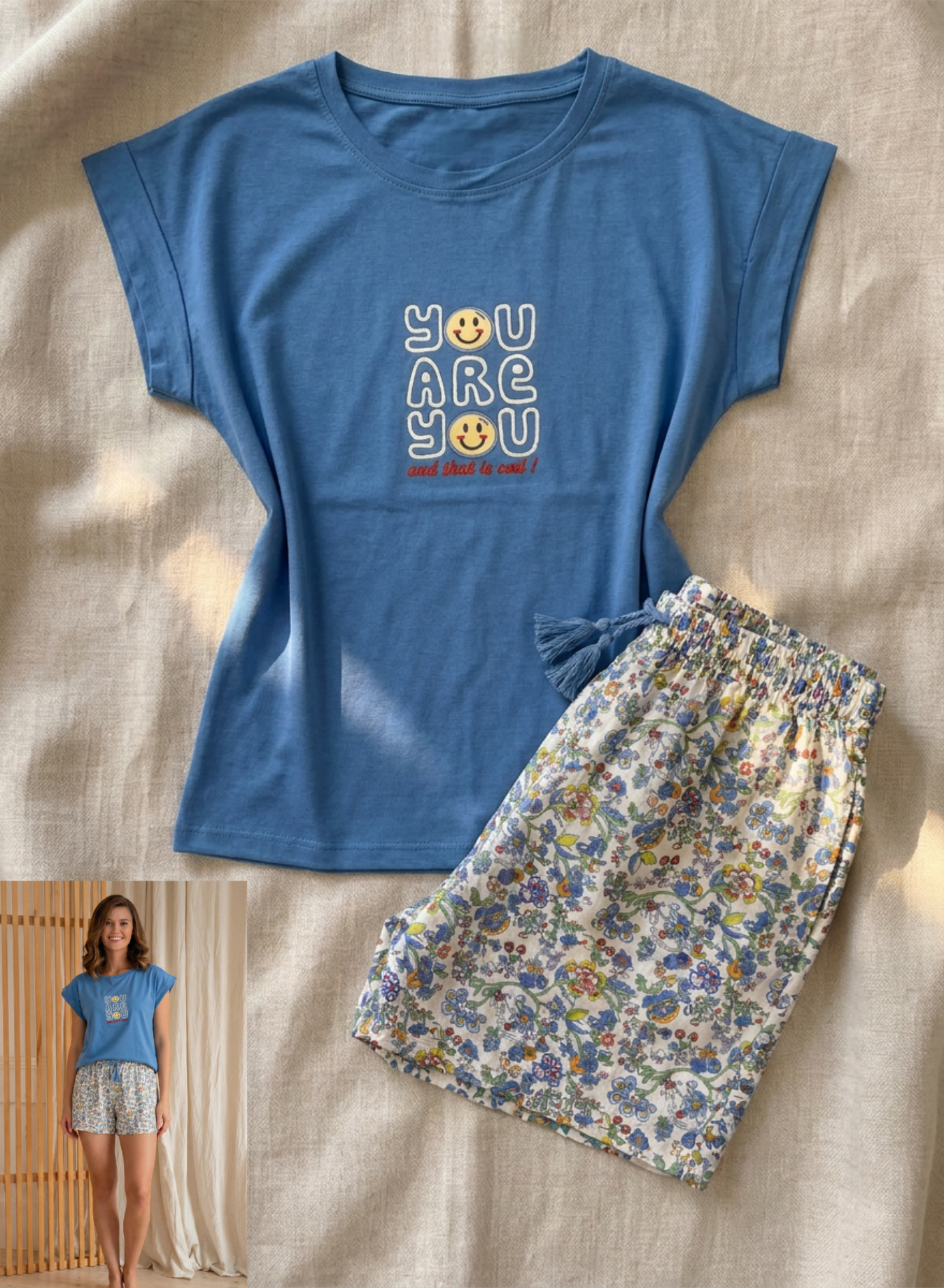 Summer women pajama yaya short 1575