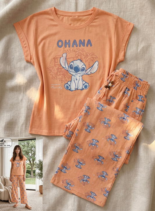 Summer women pajama smile 6096