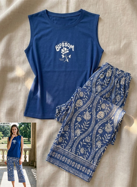 Summer women pajama smile 5036