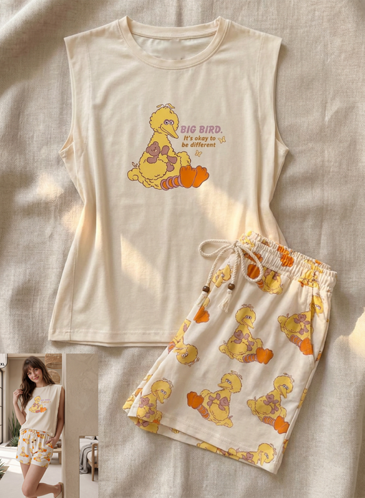 Summer women pajama smile 4094