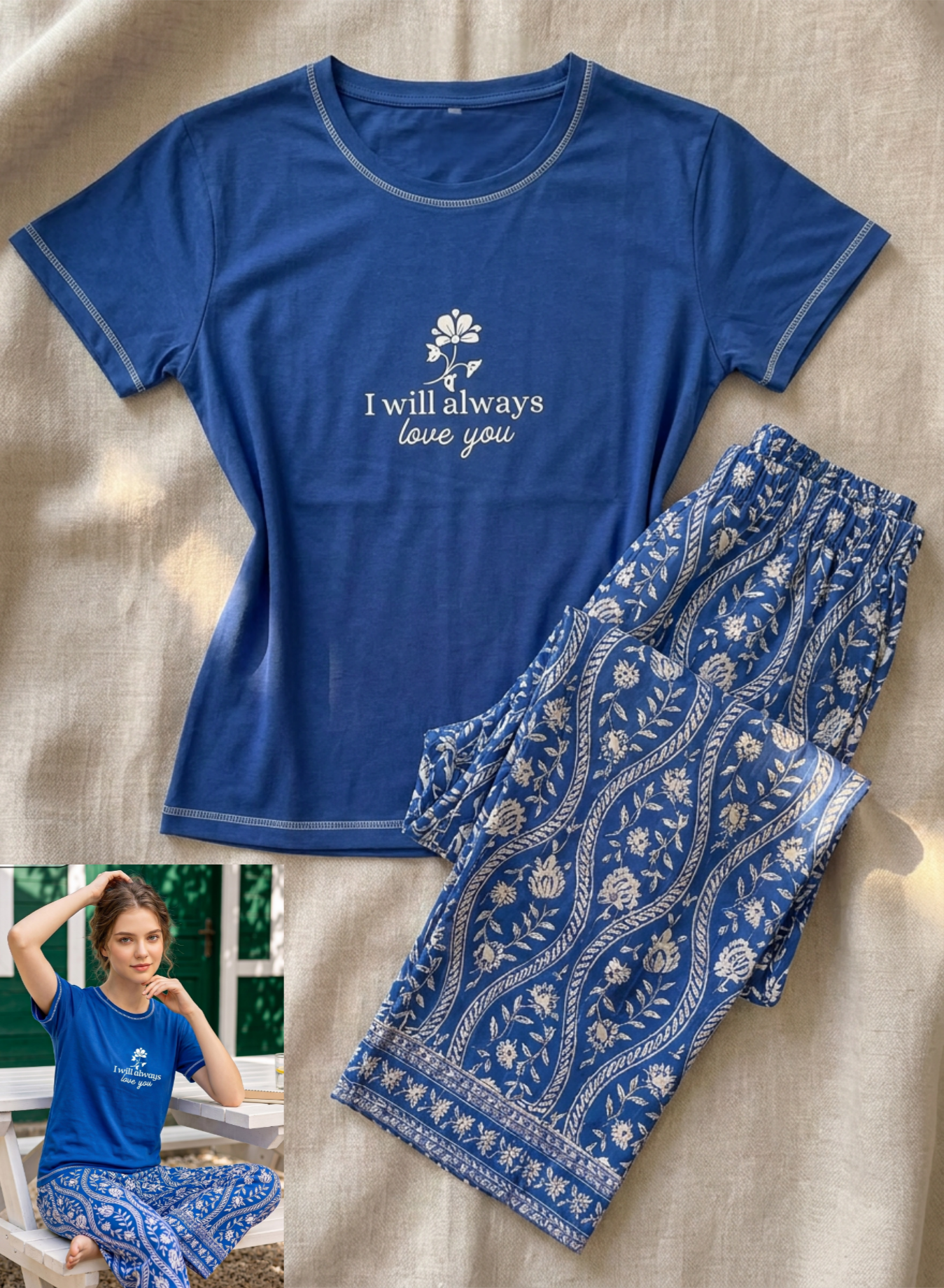 Summer women pajama smile pant 6036