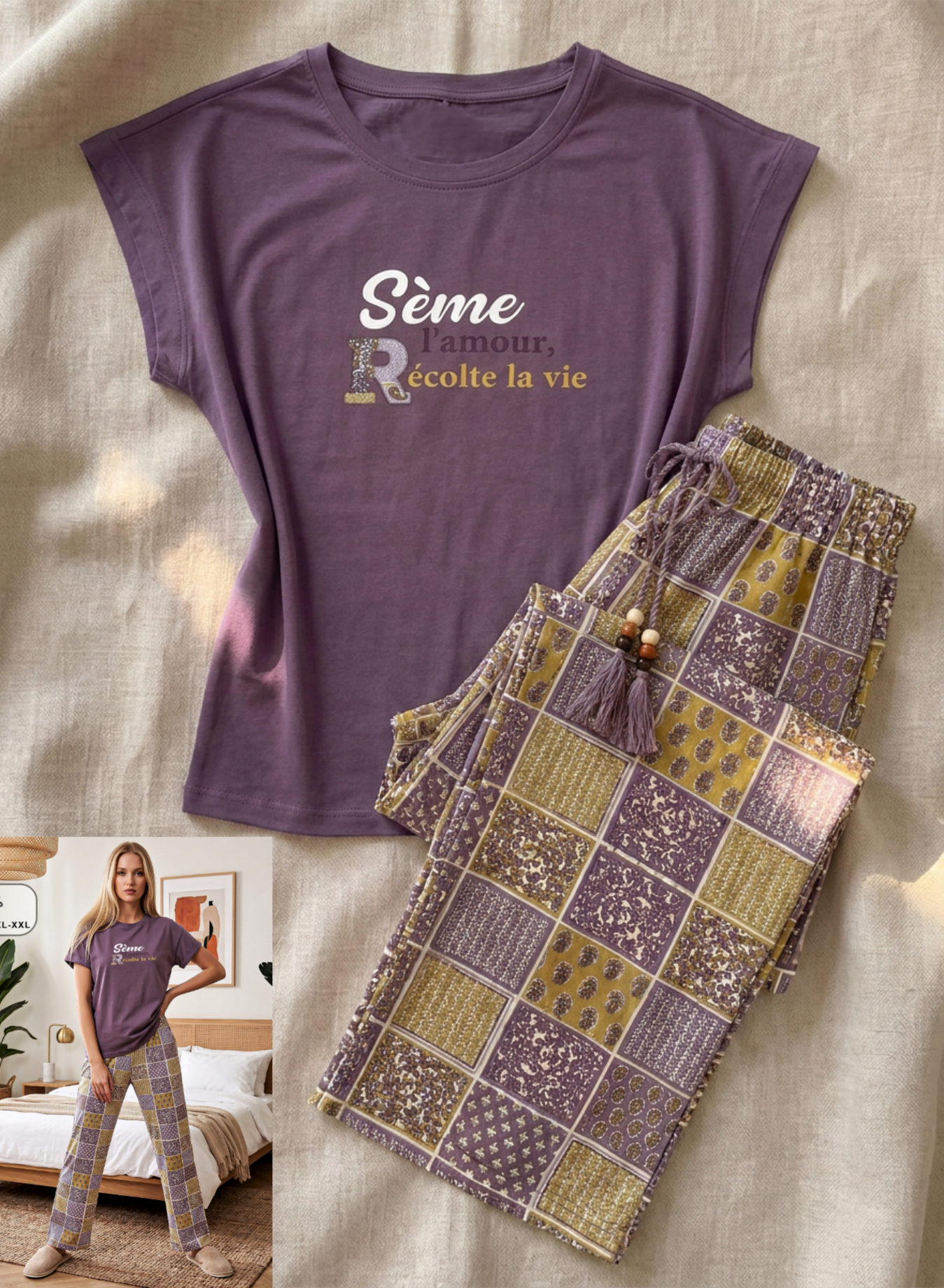 Summer women pajama smile pant 6102