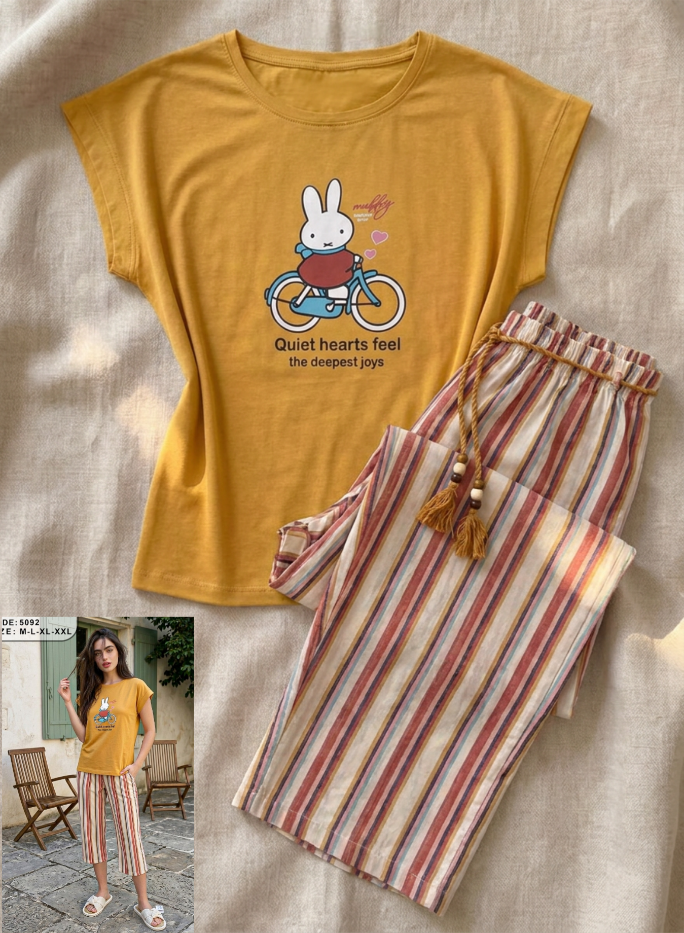 Summer women pajama smile 5092 permoda