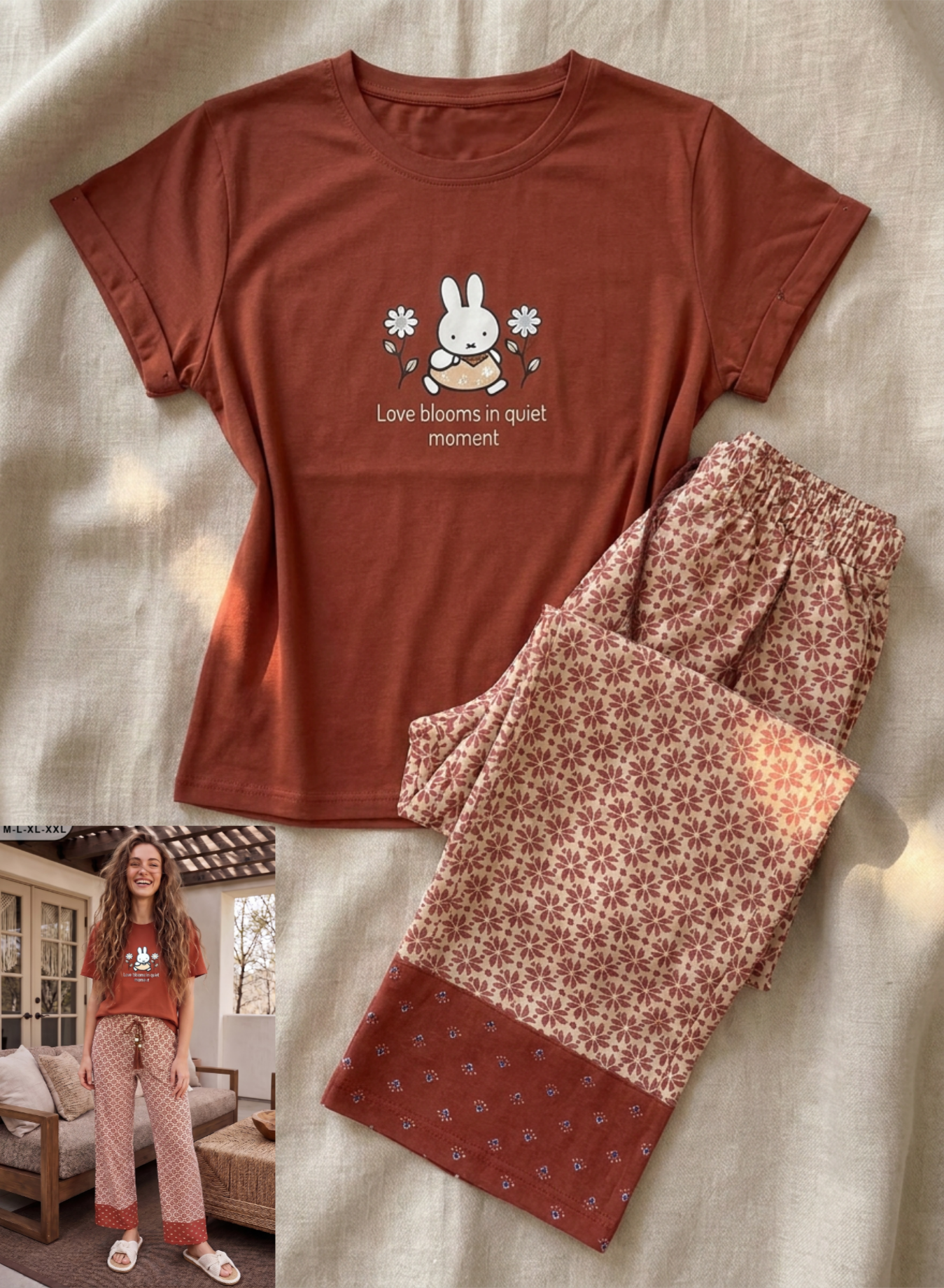 Summer women pajama smile pant 6121