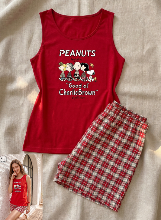Summer women pajama smile 4084