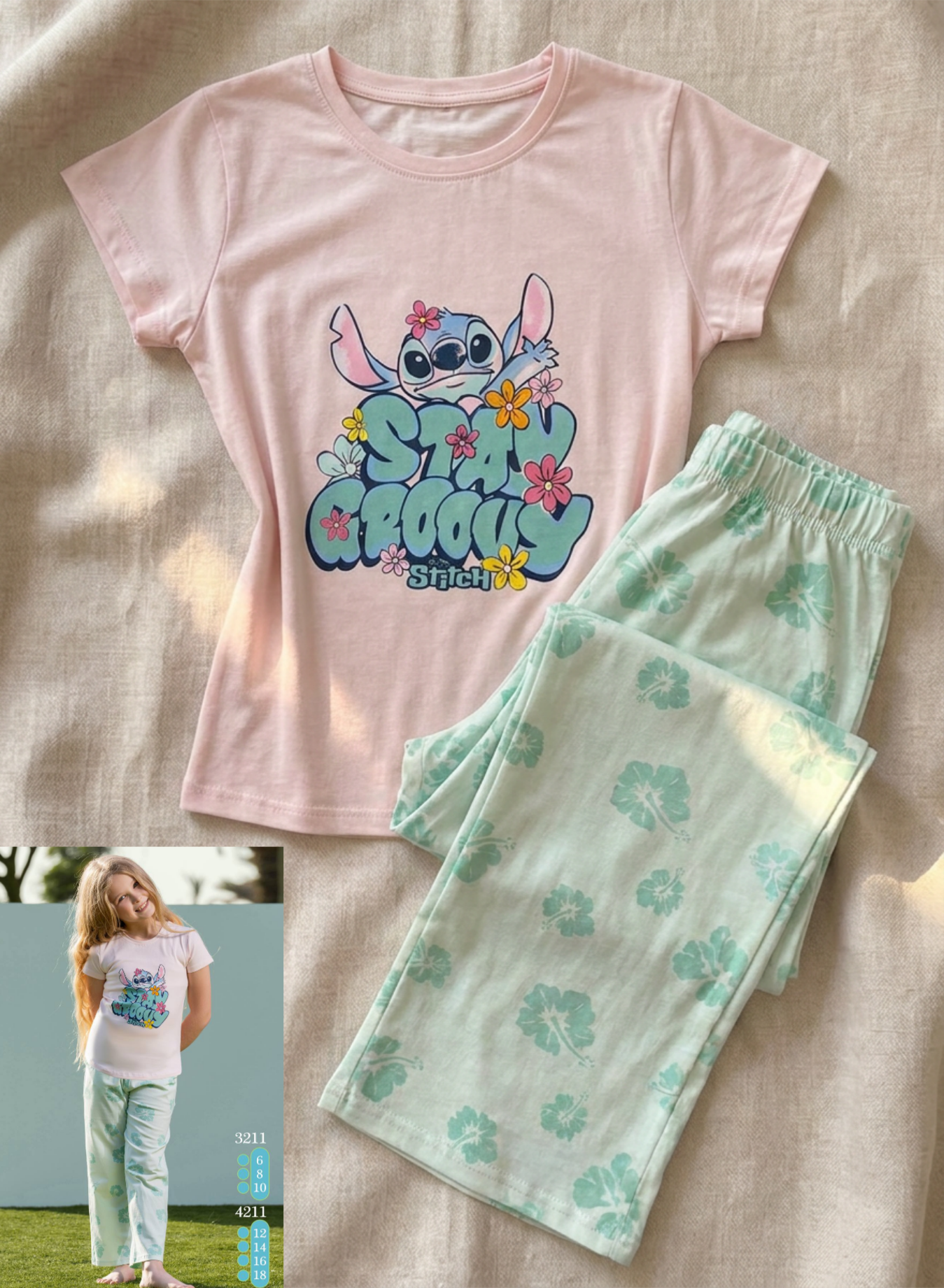 Summer girl pajama moana 3211-4211