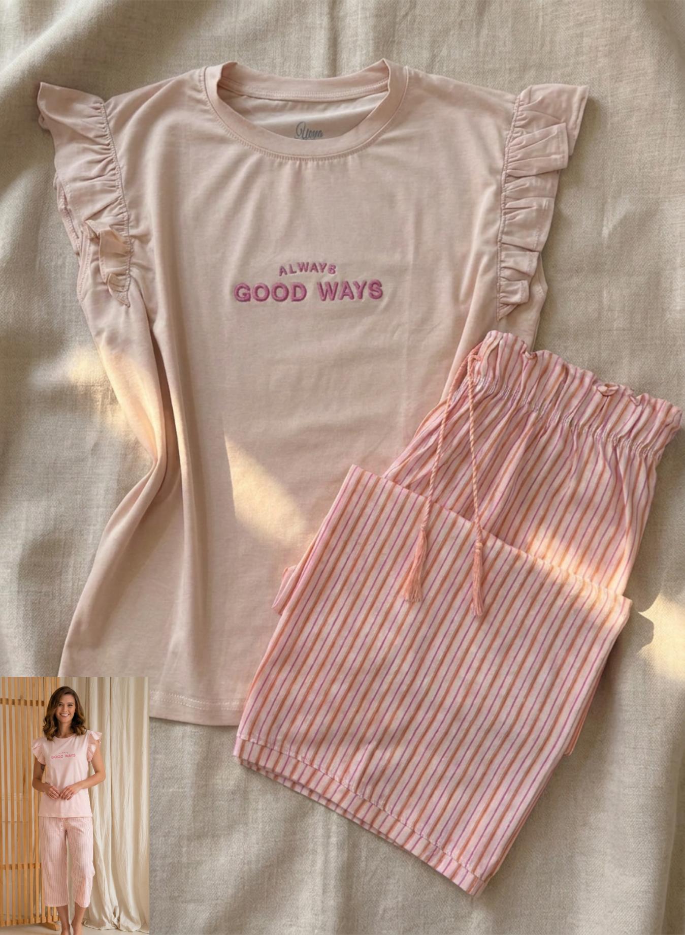 Summer women pajama yaya permoda 1619
