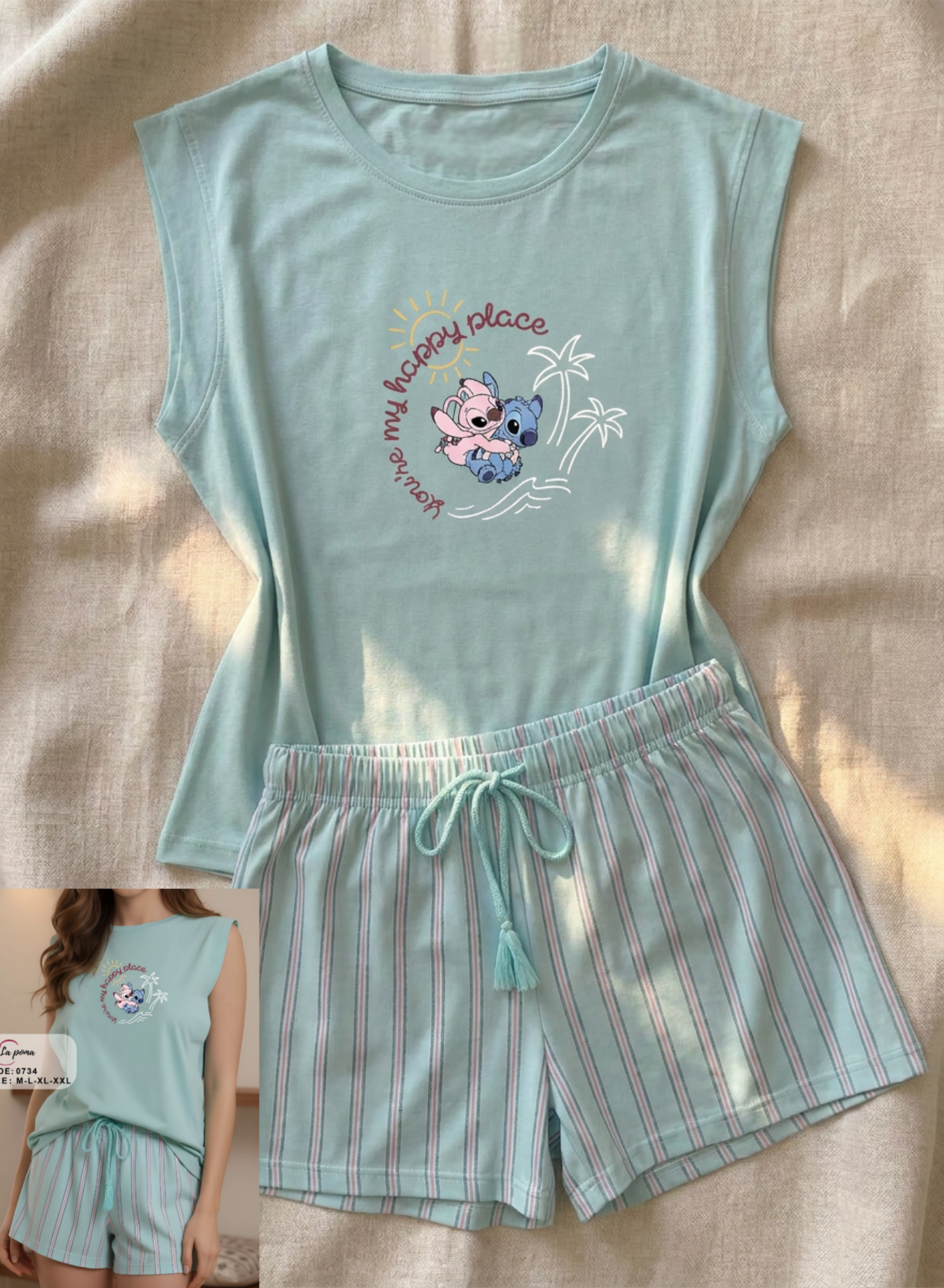 Summer women pajama lapoma 0734