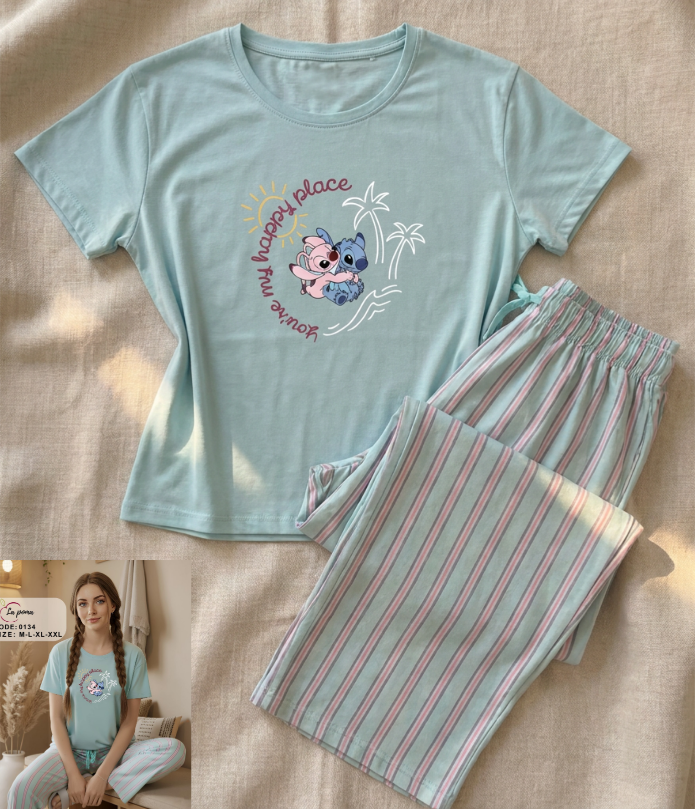 Summer women pajama lapoma 0134