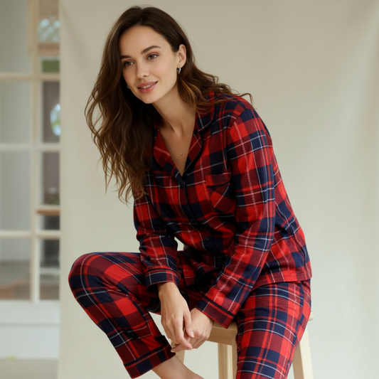 Winter women pajama smile 6378