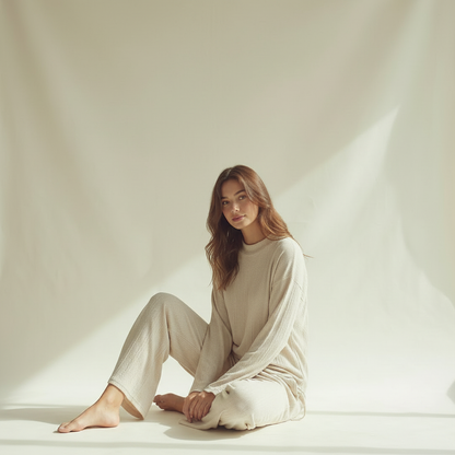 Winter women pajama smile 6225